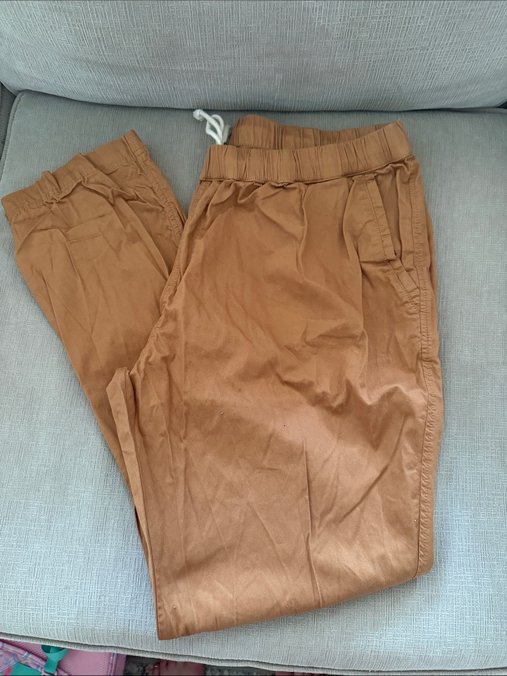 Men's Elastic Waist Chino Pants — Brown Tan